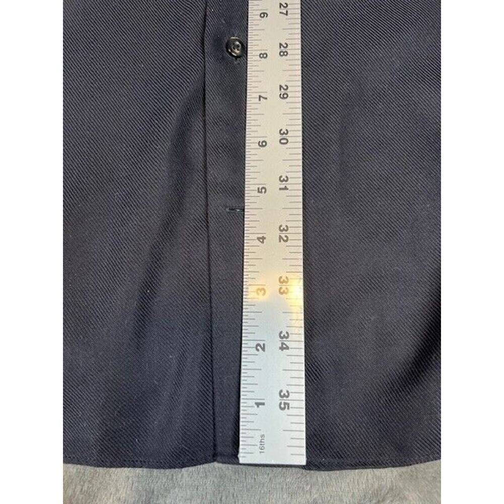 Men's Rochester Black Long Sleeve Shirt Size 22 36/37 - Picture 3 of 5
